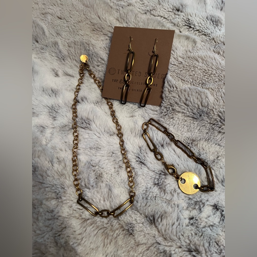 Twisted Silver Jewelry 3pc Set NIB